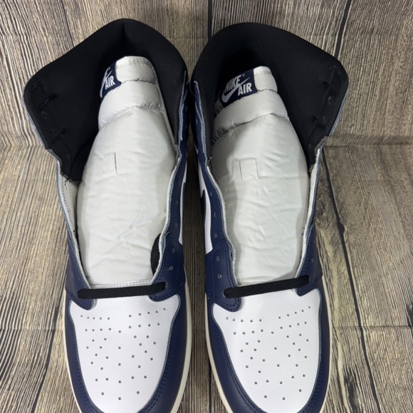 Nike Air Jordan 1 Retro High OG Midnight Navy Blue/White/Black Sz18 DZ5485-401 - Picture 5 of 8